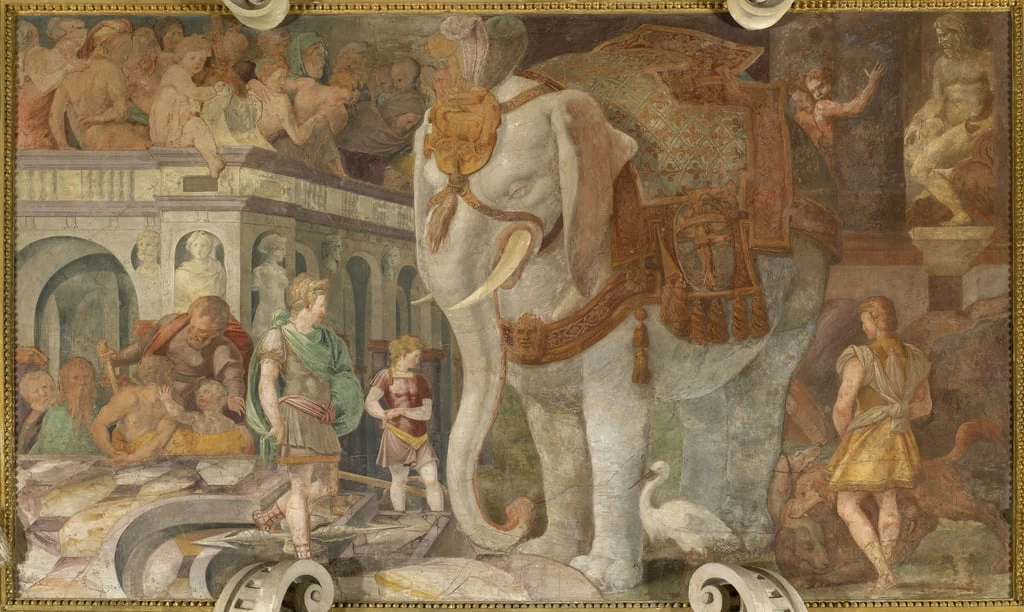 Elefante regale, Galleria di Francesco I - Chateau de Fontainebleau